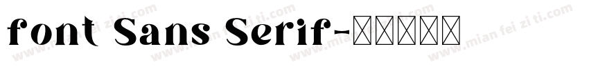 font Sans Serif字体转换